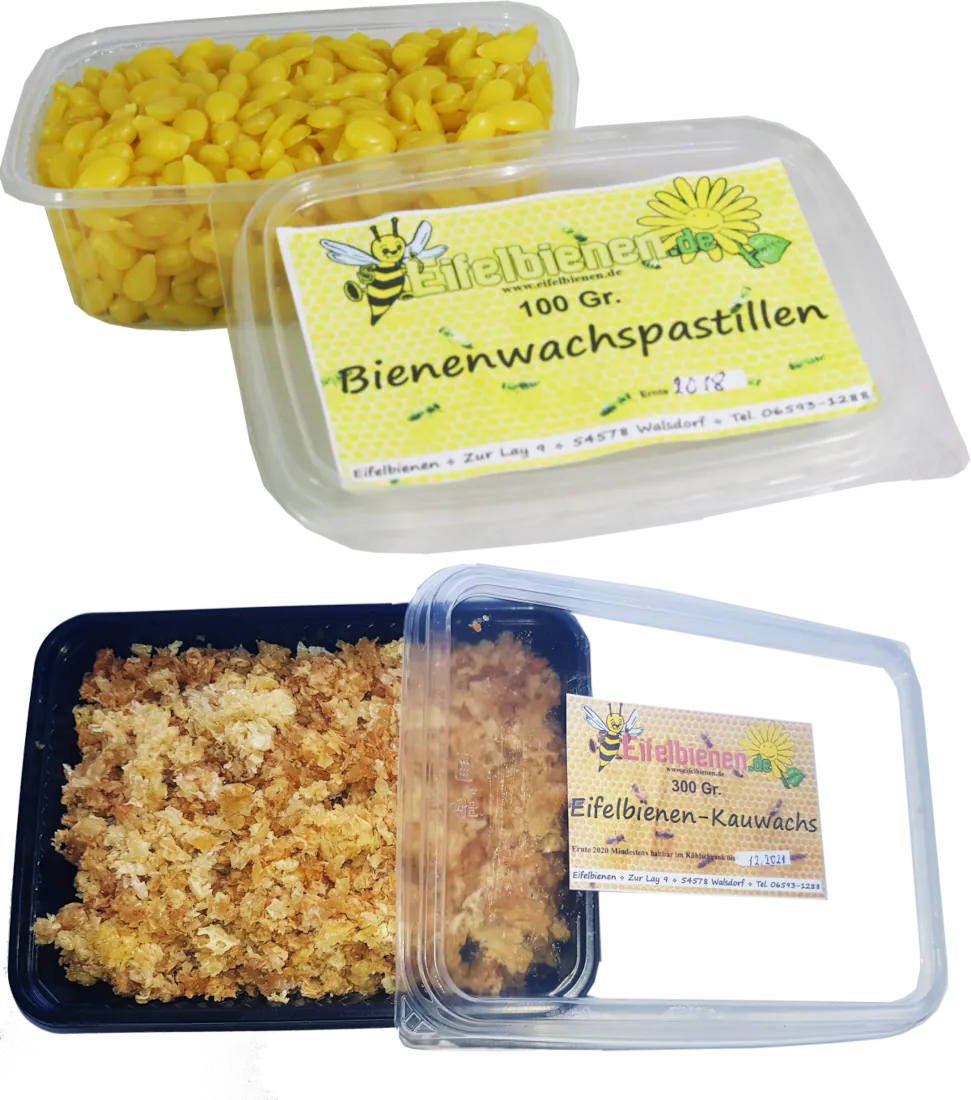 Kauwachs - Entdeckelungswachs, Bienenwachspastillen
